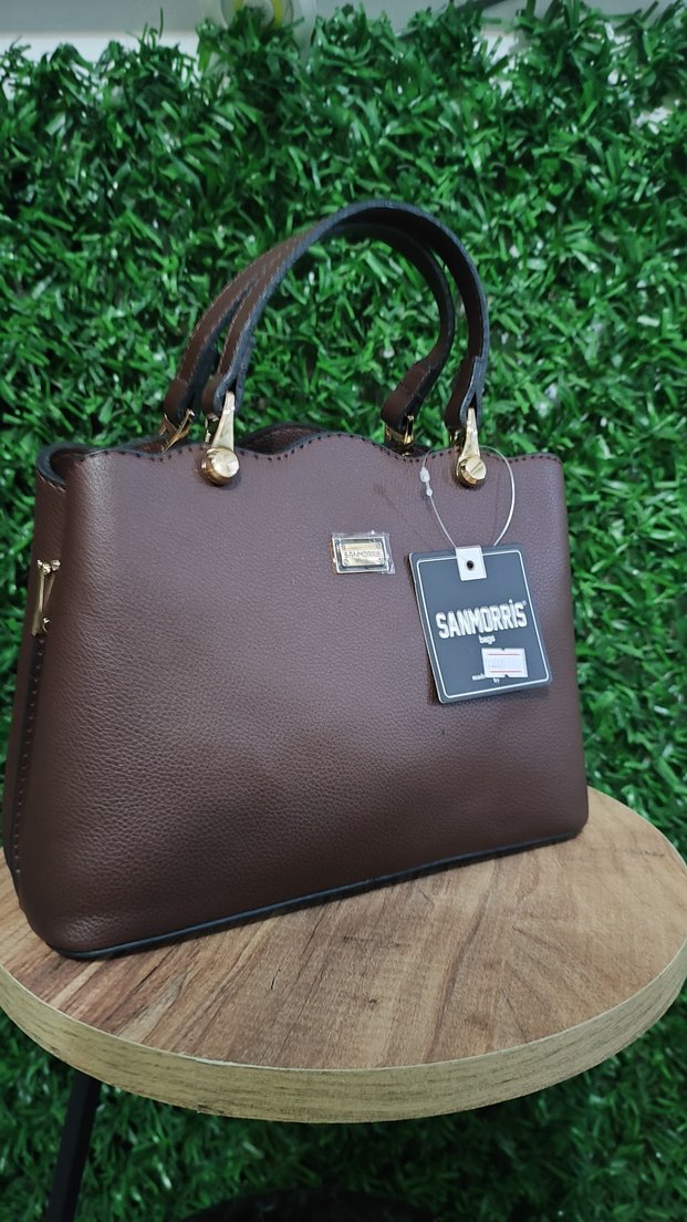 Sanmorris Kahverengi Deri Kadın Çanta - Görsel 3