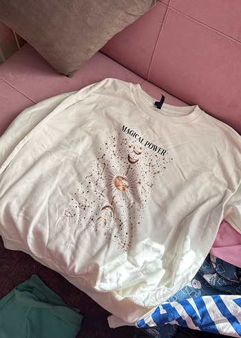 Beyaz Baskılı Hamile Uzun Kollu Tişört - Görsel 2