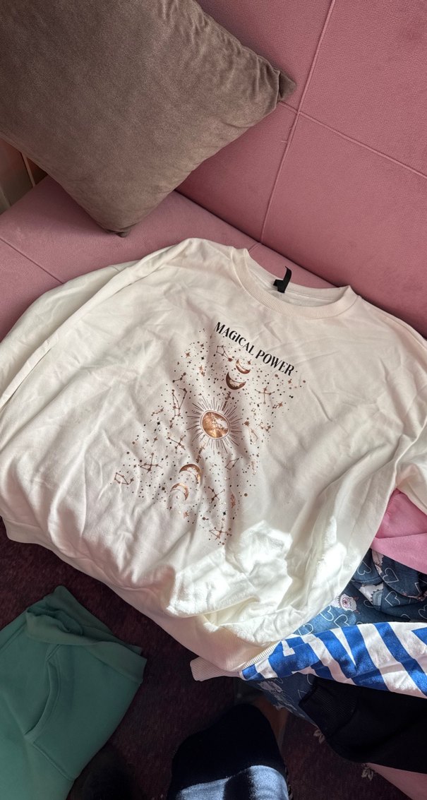 Beyaz Baskılı Hamile Uzun Kollu Tişört - Görsel 2