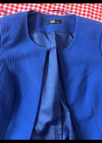 adil ışık mavi Kadın Ofis Takımı, Uzun Kollu, Pilili - Görsel 3