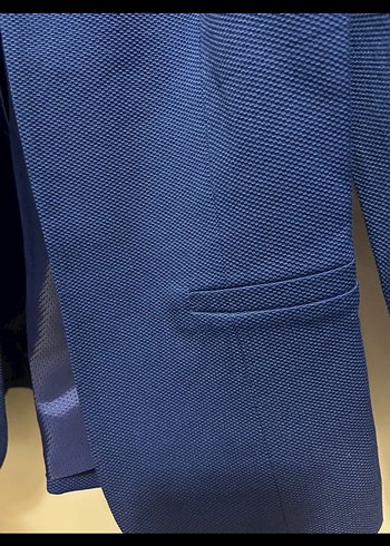 Adil ışık mavi Kadın Midi Blazer Ceket - Görsel 5