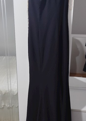 Drapeli Uzun Siyah ve Gri Hamile Eteği - Görsel 5