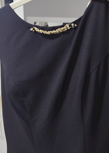 Drapeli Uzun Siyah ve Gri Hamile Eteği - Görsel 3