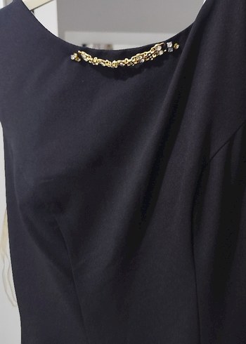 Drapeli Uzun Siyah ve Gri Hamile Eteği - Görsel 4