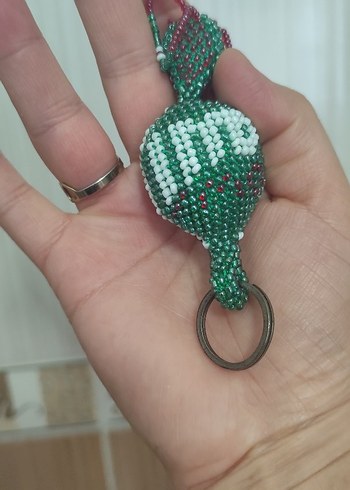 Yeşil Boncuklu Kadın Anahtarlık - Görsel 4