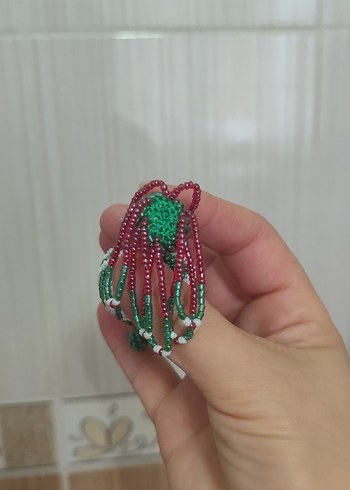 Yeşil Boncuklu Kadın Anahtarlık - Görsel 3