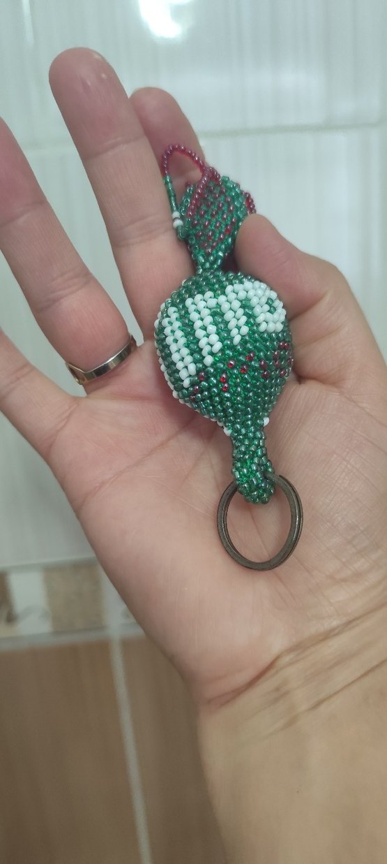 Yeşil Boncuklu Kadın Anahtarlık - Görsel 4