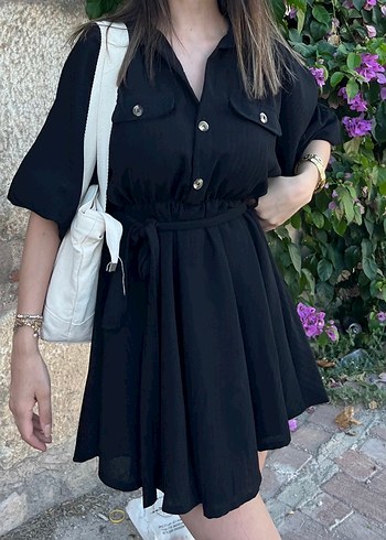 Siyah Kadın Elbise - Görsel 3