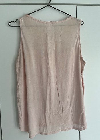 Dantel Detaylı Pembe Kolsuz Bluz - Görsel 5