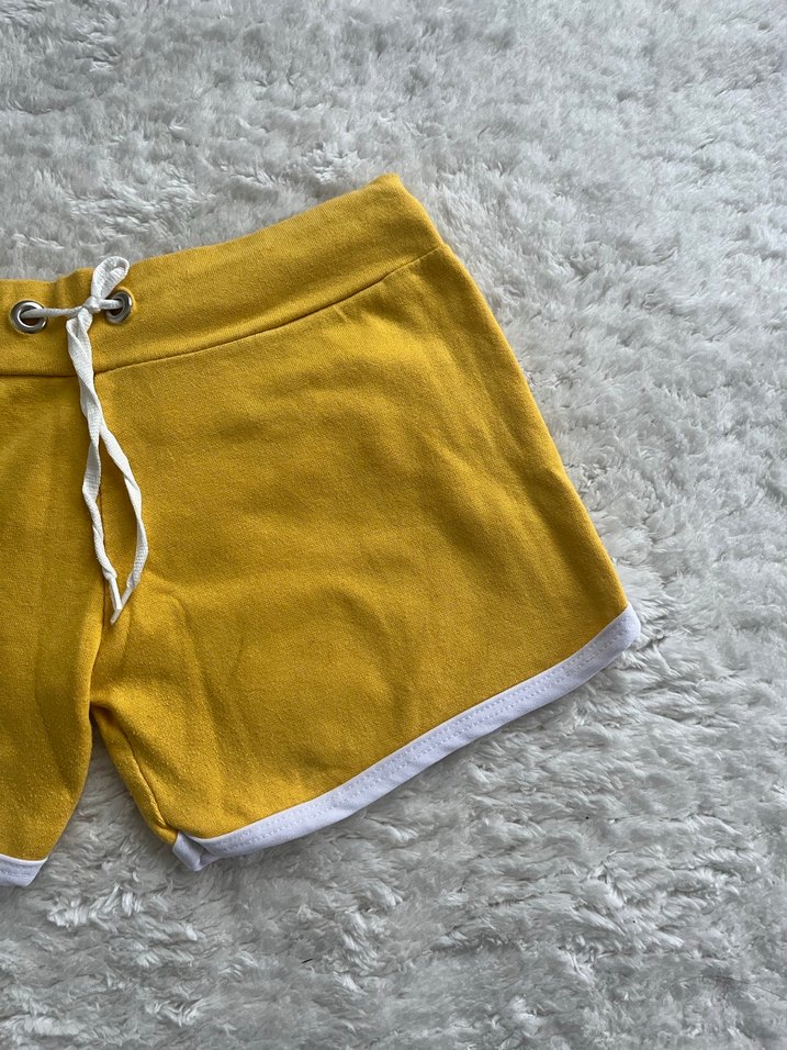 Sarı Mini Spor Şort - Görsel 2
