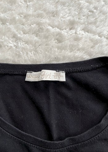 Kız Çocuk Siyah Payetli Kısa Kollu Tişört - Görsel 4