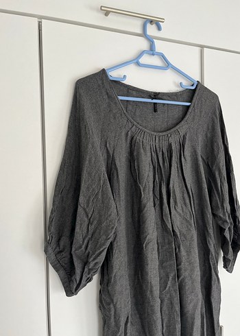 Gri Bol Salaş Elbise - Görsel 2