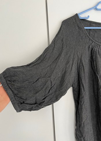 Gri Bol Salaş Elbise - Görsel 4