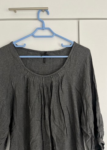 Gri Bol Salaş Elbise - Görsel 3