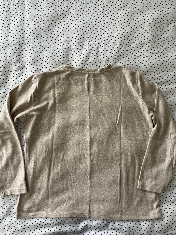 Bej Kadın Uzun Kollu Basic Kazak - Görsel 5