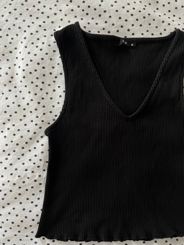 Siyah V Yaka Kadın Bluz - Görsel 2