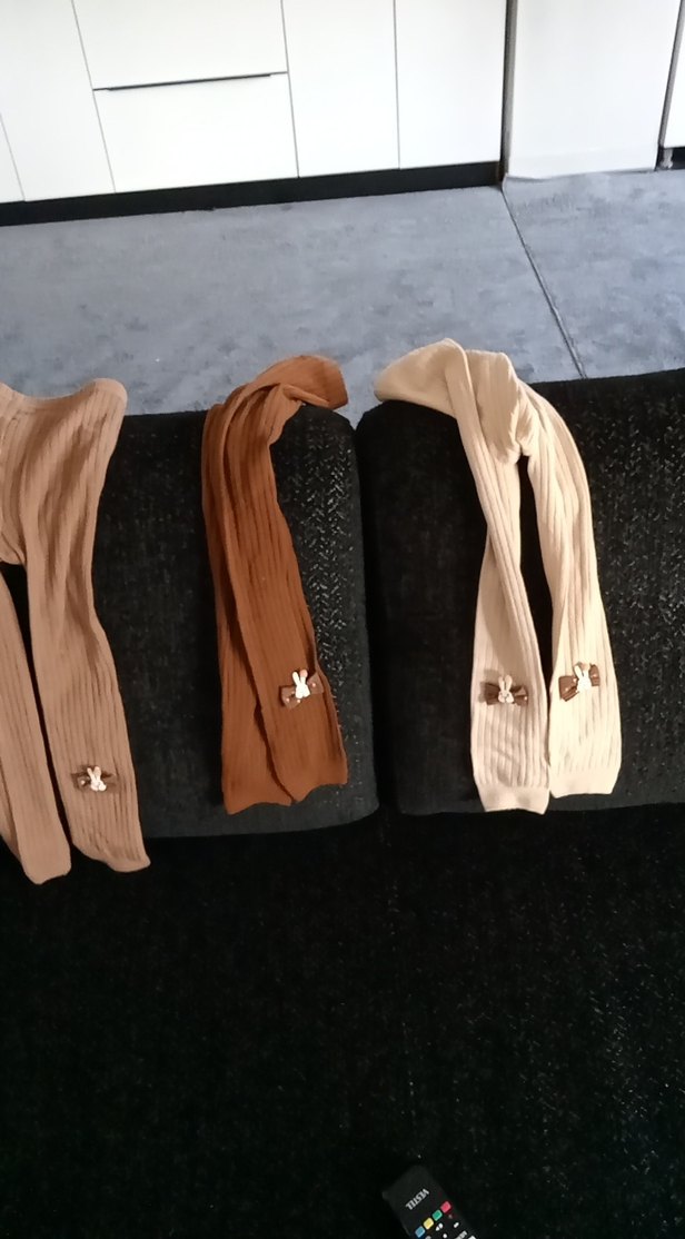 Bej Süet Kız Çorabı - Görsel 2