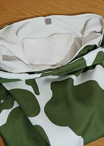 Yeşil Batik Desenli Kadın Omuz Çantası - Görsel 3