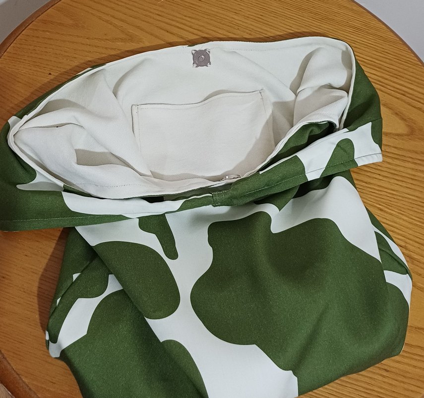 Yeşil Batik Desenli Kadın Omuz Çantası - Görsel 3