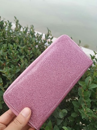 l Beden pembe Renk pembe simli cuzdan