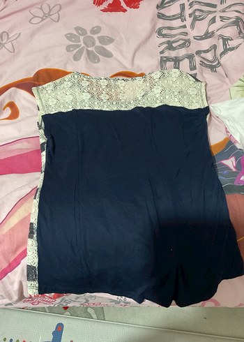 Kız Çocuk Dantel Detaylı Kolsuz Tişört - Görsel 3