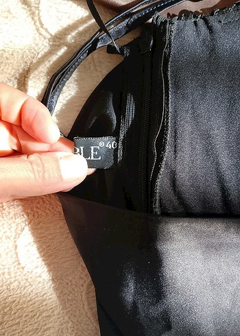 Uzun Siyah Straplez Gotik Abiye Elbise - Görsel 3