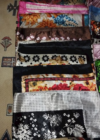 Parlak Çok Renkli Pliseli Bohem Kadın Fular - Görsel 6