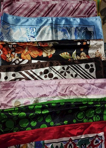 Parlak Çok Renkli Pliseli Bohem Kadın Fular - Görsel 4