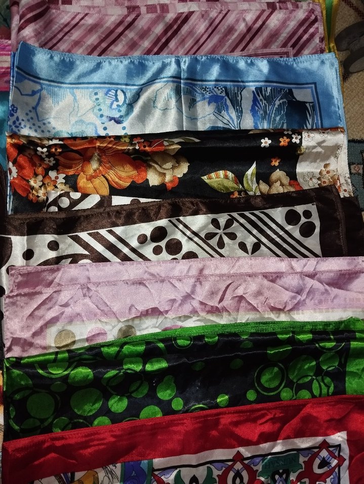 Parlak Çok Renkli Pliseli Bohem Kadın Fular - Görsel 4