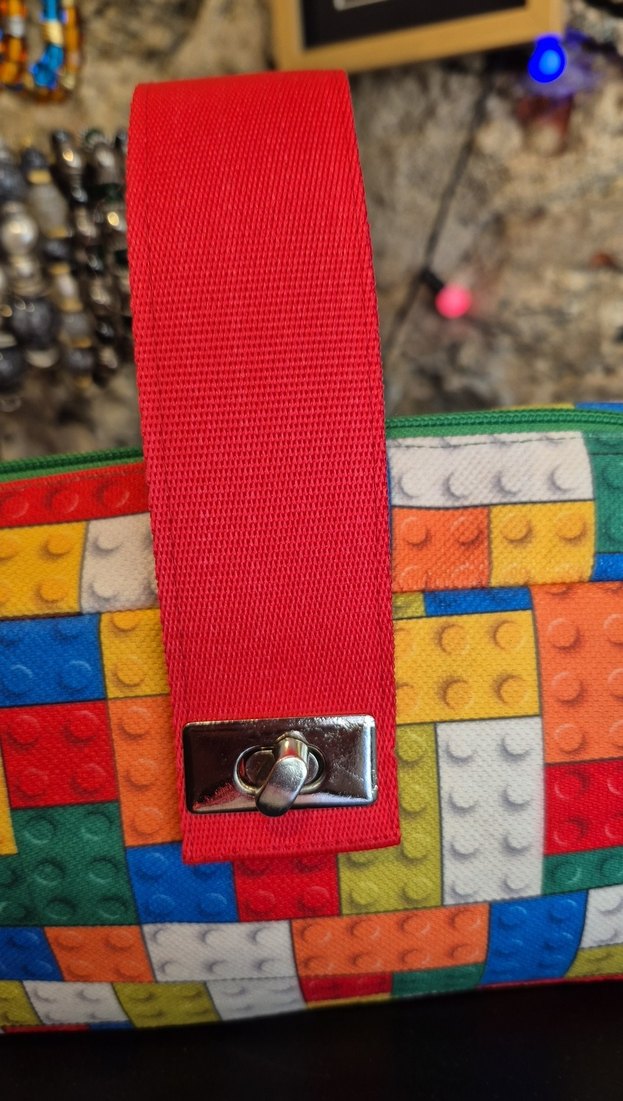 Renkli Baskılı Fermuarlı Kadın Makyaj Çantası - Görsel 2