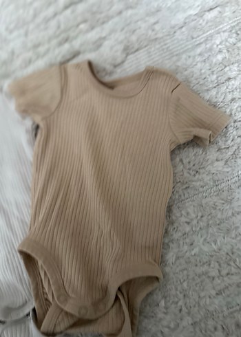 H&M Kısa Kollu Pamuklu Bebek Body Zıbın Üçlü Set - Görsel 2