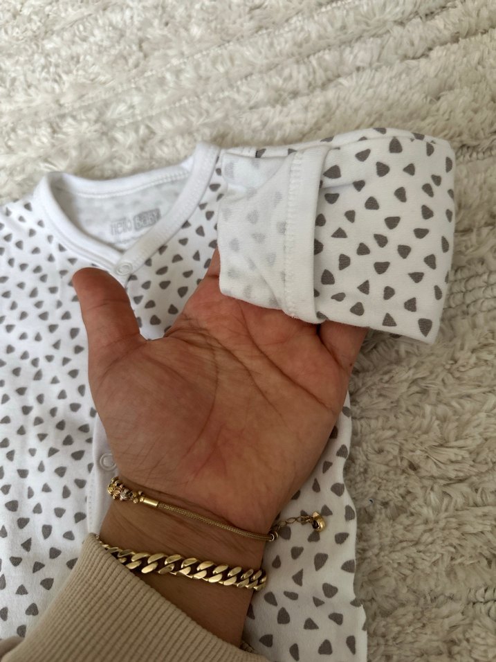 Bebek Erkek Gri Desenli Tulum - Görsel 2