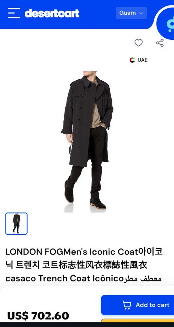 Erkek Lacivert Kemerli Kaban - Görsel 3