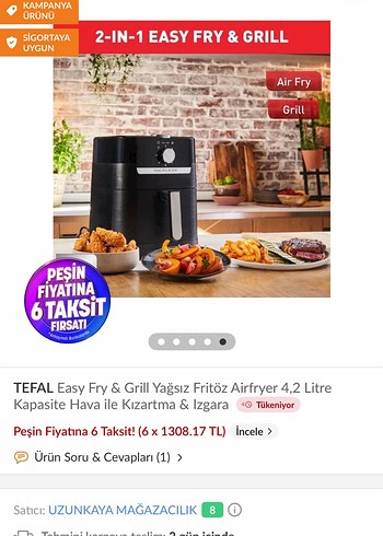 Tefal Easy Fry & Grill Yağsız Fritöz 4,2 Litre Siyah - Görsel 3