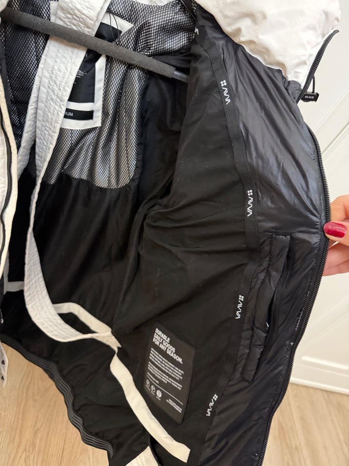 Erkek  Beyaz  Kışlık Fermuarlı Ceket - Görsel 4