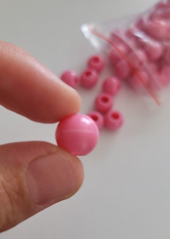 Pembe Renkli makrome Boncukları - Görsel 5