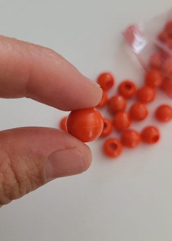 kırmızı Renkli makrome Boncukları - Görsel 5