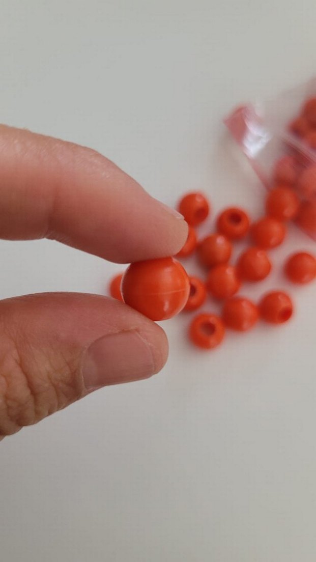 kırmızı Renkli makrome Boncukları  - Görsel 5