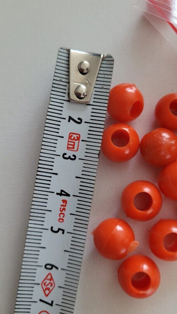 kırmızı Renkli makrome Boncukları  - Görsel 3