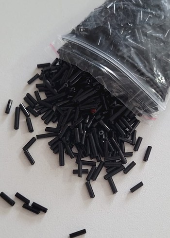 Siyah boru boncuk  - Görsel 4