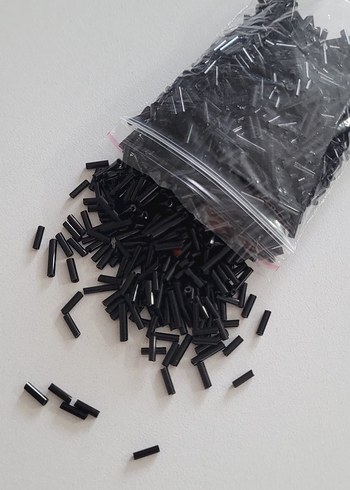 Siyah boru boncuk  - Görsel 3