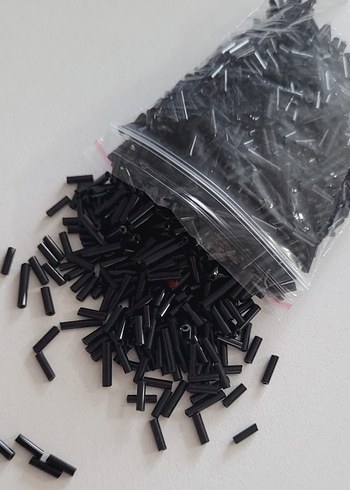 Siyah boru boncuk  - Görsel 2