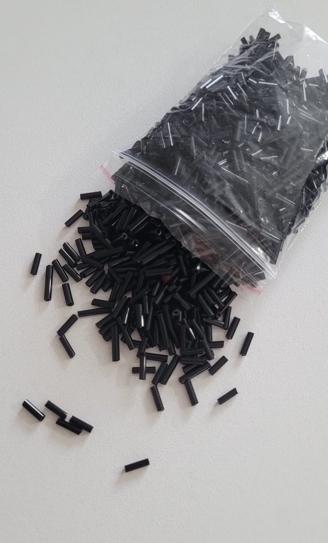 Siyah boru boncuk  - Görsel 3