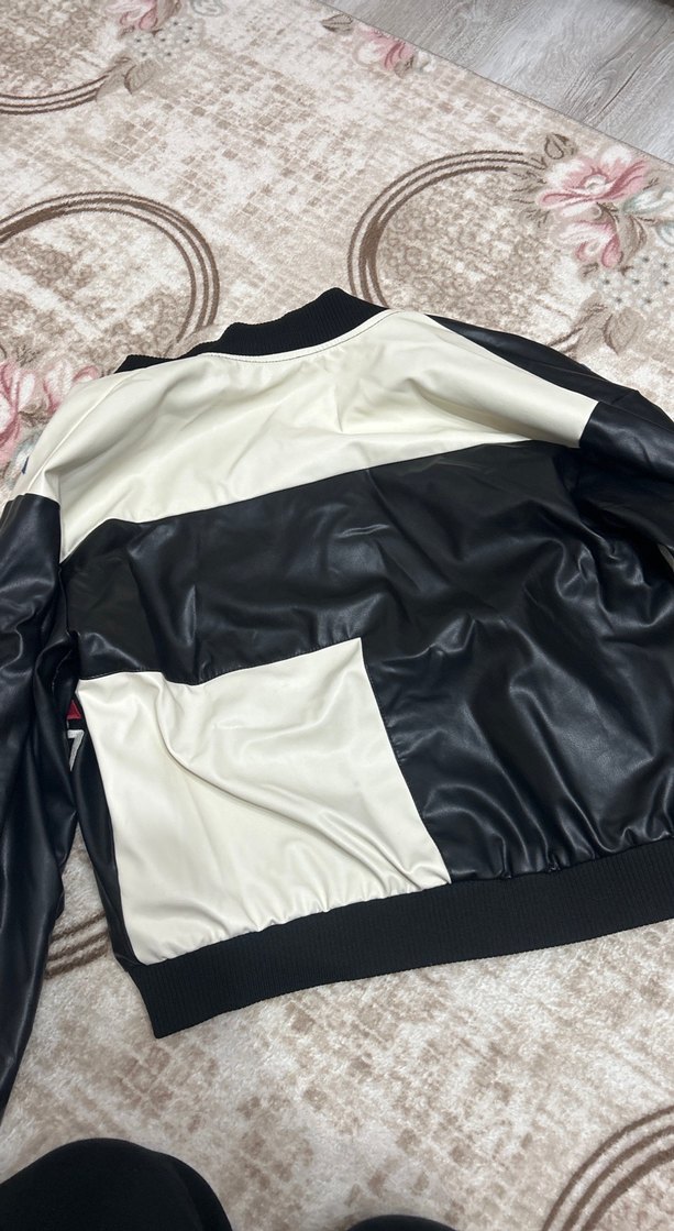 Kadın Deri Baskılı Rock Punk Ceket - Görsel 2