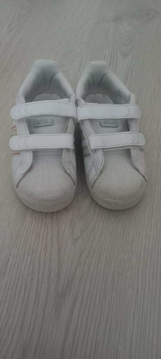 Kız Çocuk Beyaz Cırt Cırtlı Spor Ayakkabı - Görsel 2