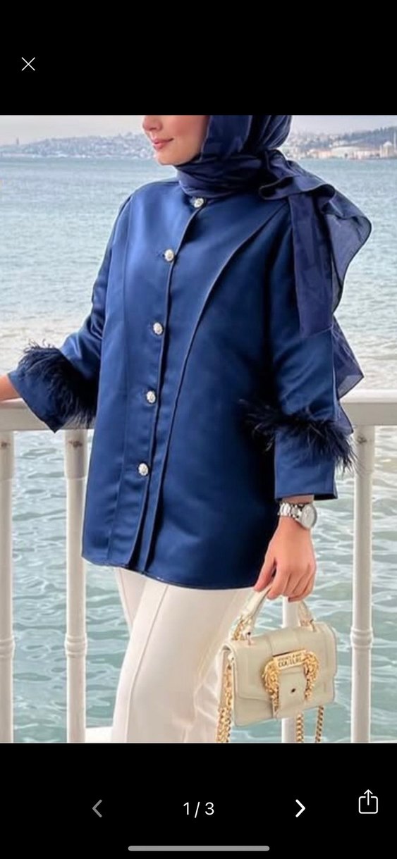 Tafta otrişli saten ceket sıfır - Görsel 2