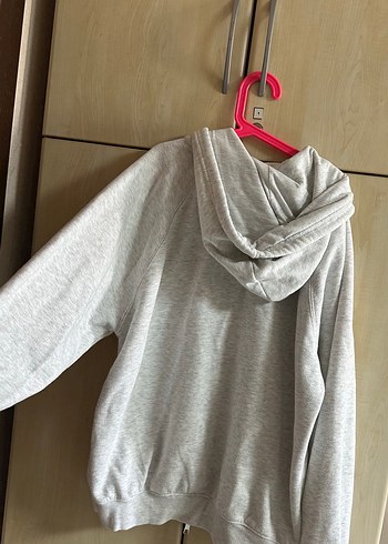 Gri Fermuarlı Kadın Sweatshirt - Görsel 2