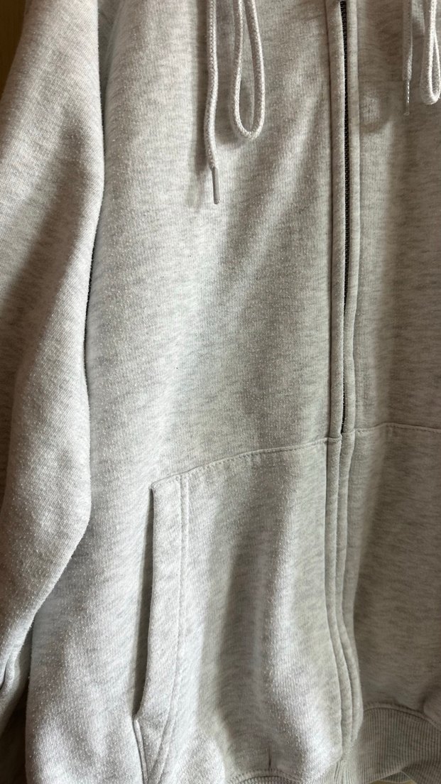 Gri Fermuarlı Kadın Sweatshirt - Görsel 4