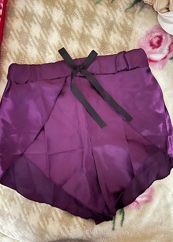 Mor Dantelli İp Askılı Kadın Pijama Takımı - Görsel 3