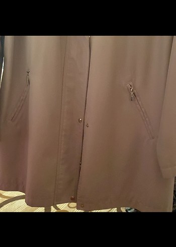 Bej Parlak ceket - Görsel 4
